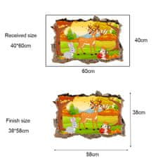 IZMAEL Samolepka na stenu/Tapeta Zvieratká v lese KP16713