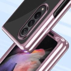 IZMAEL Plating Case Hard puzdro pre Samsung Galaxy Z Fold 3 - Modrá KP22130