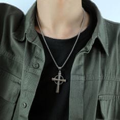 IZMAEL Náhrdelník Modern Cross-Zlatá KP22855