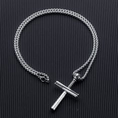 IZMAEL Náhrdelník Steel Cross-Strieborná KP22845