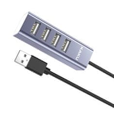 IZMAEL Kaku HUB adaptér KSC-383 Yilian USB na 4x usb - Sivá KP23476
