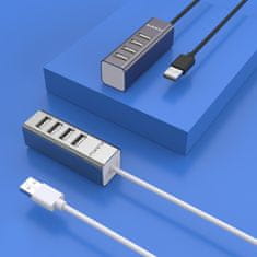 IZMAEL Kaku HUB adaptér KSC-383 Yilian USB na 4x usb - Sivá KP23476