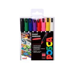 Jedinečný popisovač Posca PC-1MR 0,7 mm set s 8 základnými farbami. 