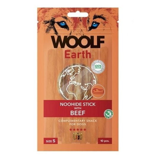 WOOLF snack Pamlsok pre psa Earth NOOHIDE Beef S 90 g