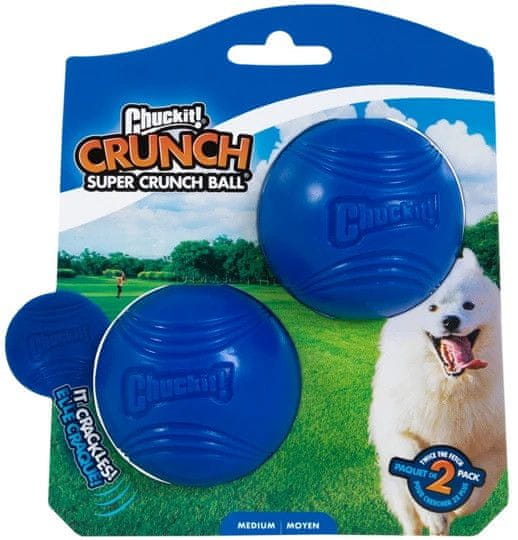 Chuckit! Dog Hračka lopta Super crunch M 6 cm, 2 ks