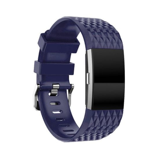 BStrap Silicone Diamond (Small) remienok na Fitbit Charge 2, blue