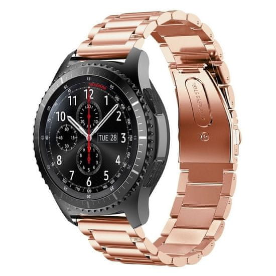 BStrap Stainless Steel remienok na Huawei Watch GT/GT2 46mm, rose gold