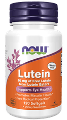 NOW Foods Luteín 10 mg (zdravie očí), 120 softgel kapsúl