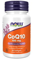 NOW Foods CoQ10 (koenzým Q10) 100 mg, 50 softgelových kapsúl