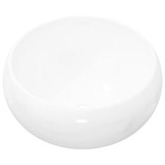 Petromila vidaXL Umývadlo, okrúhle, keramika, biele 40x15 cm