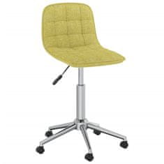 Vidaxl Otočná kancelárska stolička, zelená, čalúnená látkou