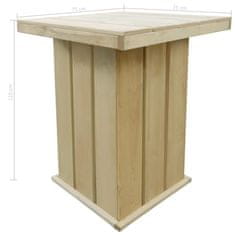 Petromila vidaXL Barový stôl 75x75x110 cm, impregnovaná borovica
