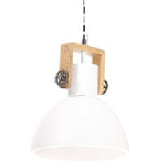 Vidaxl Industriálna závesná lampa 25 W biela 30 cm okrúhla E27