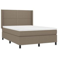 Petromila vidaXL Boxspring posteľ s matracom sivohnedý 140x190 cm látka