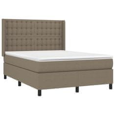 Petromila vidaXL Boxspring posteľ s matracom sivohnedý 140x190 cm látka