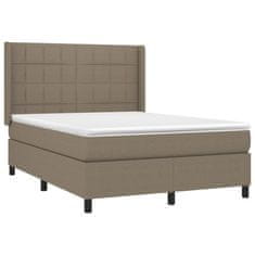 Petromila vidaXL Boxspring posteľ s matracom sivohnedý 140x190 cm látka