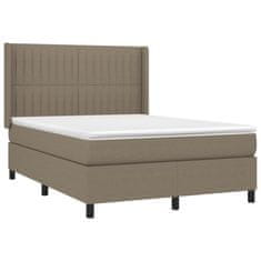 Petromila vidaXL Boxspring posteľ s matracom sivohnedý 140x190 cm látka