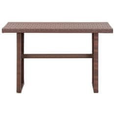 Petromila vidaXL Záhradný stôl, hnedý 110x60x67 cm, polyratan