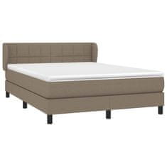 Petromila vidaXL Boxspring posteľ s matracom sivohnedý 140x190 cm látka