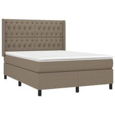 Petromila vidaXL Boxspring posteľ s matracom sivohnedý 140x190 cm látka