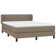 Petromila vidaXL Boxspring posteľ s matracom sivohnedý 140x190 cm látka