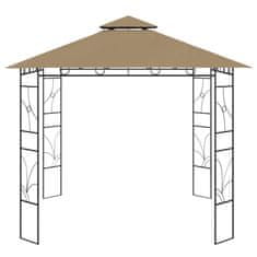 Petromila vidaXL Altánok 3x3x2,7 m sivohnedý 160 g/m²