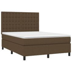 Petromila vidaXL Boxspring posteľ s matracom tmavohnedá 140x190 cm látka