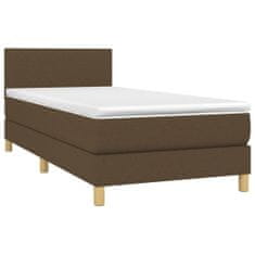 Petromila vidaXL Boxspring posteľ s matracom tmavohnedá 90x190 cm látka