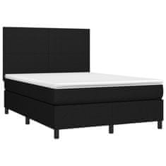 Petromila vidaXL Boxspring posteľ s matracom čierny 140x190 cm látka