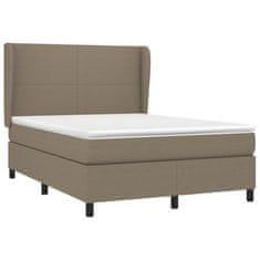 Petromila vidaXL Boxspring posteľ s matracom sivohnedý 140x190 cm látka