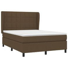 Petromila vidaXL Boxspring posteľ s matracom tmavohnedá 140x190 cm látka