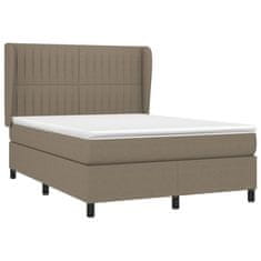 Petromila vidaXL Boxspring posteľ s matracom sivohnedý 140x190 cm látka