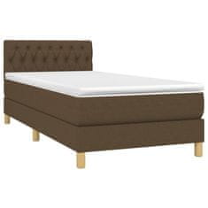 Petromila vidaXL Boxspring posteľ s matracom tmavohnedá 90x190 cm látka