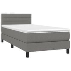 Petromila vidaXL Boxspring posteľ s matracom tmavosivá 90x190 cm látka