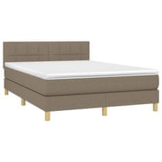 Petromila vidaXL Boxspring posteľ s matracom sivohnedý 140x190 cm látka