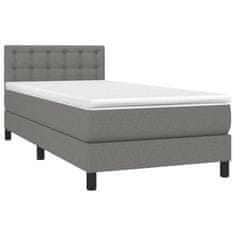 Petromila vidaXL Boxspring posteľ s matracom tmavosivá 90x190 cm látka