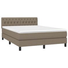 Petromila vidaXL Boxspring posteľ s matracom sivohnedý 140x190 cm látka