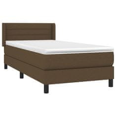 Petromila vidaXL Boxspring posteľ s matracom tmavohnedá 90x190 cm látka