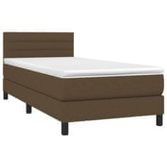 Petromila vidaXL Boxspring posteľ s matracom tmavohnedá 90x190 cm látka