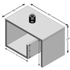 Petromila vidaXL FMD Konferenčný stolík 2 v 1 59x36x38 cm dubová farba