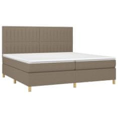 shumee Boxspring posteľ s matracom sivohnedý 200x200 cm látka