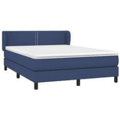 Petromila vidaXL Boxspring posteľ s matracom modrý 140x190 cm látka