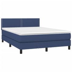 Petromila vidaXL Boxspring posteľ s matracom modrý 140x190 cm látka