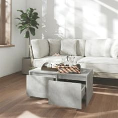Petromila vidaXL Konferenčný stolík, betónovo sivý 90x50x41,5cm kompozitné drevo
