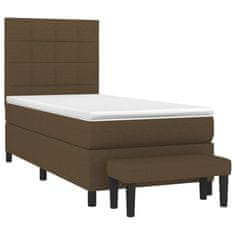 Petromila vidaXL Boxspring posteľ s matracom tmavohnedá 100x200 cm látka