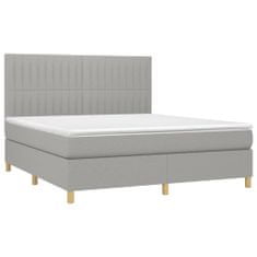 Petromila vidaXL Boxspring posteľ s matracom bledosivá 180x200 cm látka