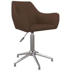 Vidaxl Otočné stoličky, 2 ks, hnedé, čalúnené látkou