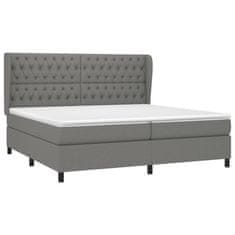 Petromila vidaXL Boxspring posteľ s matracom tmavosivá 200x200 cm látka