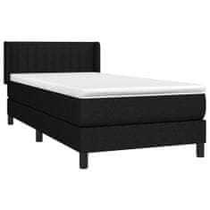 Vidaxl Posteľný rám boxspring s matracom čierny 90x190 cm látka