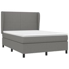 Petromila vidaXL Boxspring posteľ s matracom tmavosivá 140x190 cm látka